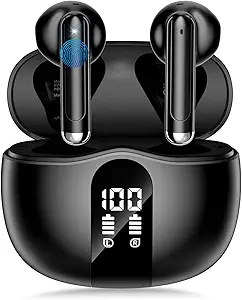 Bluetooth 5.4 Wireless Earbuds: 50H Play, HiFi, Waterproof