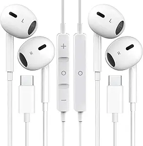 USB C HiFi Noise-Cancelling Earbuds with Mic & Remote