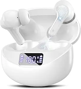 Wireless Earbuds: 50H Playback, Noise-Cancelling, Waterproof