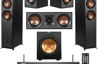 Klipsch Reference 5.2 Home Theater System w/ 7.2 Receiver, w/ 2X R-26FA Floorstanding Speaker, R-25C Center Speaker, R-41M Speaker, 2X R-12SW Subwoofer & Yamaha RX-V6A 7.2-Channel AV Receiver