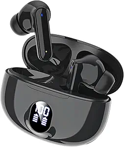 Wireless Bluetooth Earbuds V5.3: 36H Play, Deep Bass, IPX5
