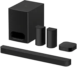 Sony BRAVIA Theater System 6, 5.1ch Home Theater System Sound bar with subwoofer and Rear Speakers, Surround Sound by Dolby Atmos/DTS:X Compatible HT-S60