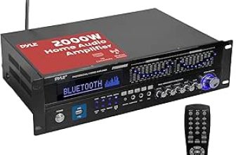 Pyle Bluetooth Hybrid Home Amplifier – 6-Channel 2000W Home Audio Rack Mount Stereo Power Amplifier Receiver w/ Radio, USB/AUX/RCA/Mic, Optical/Coaxial, AC-3, DVD Inputs, Dual 10 Band EQ – PT6060CHAE
