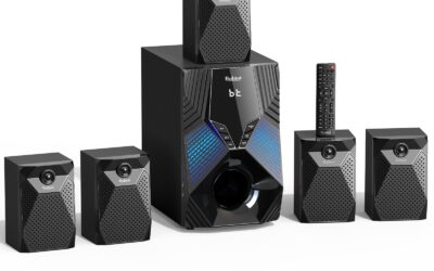 1000W 5.1 Surround System w/ 8″ Subwoofer & Bluetooth