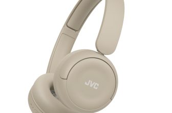 JVC Wireless Headphones with 50H Battery Life, Soft Cushions, Foldable Design, Bluetooth 5.3, Multipoint Connection, App EQ, Built-in Mic – Matte Beige – HAS59WC
