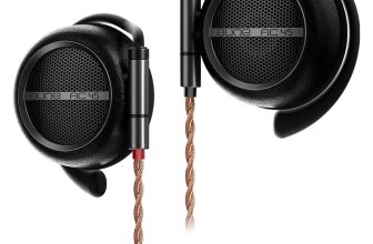 Aune AC45 Open-Back Clip-on Headphones, with 40mm W-Shaped Bio-Fiber Composite Diaphragm, Dynamic Driver, Hi-Res Audiophile Headphones for HiFi System, Home Audio, Portable Audio, DAP