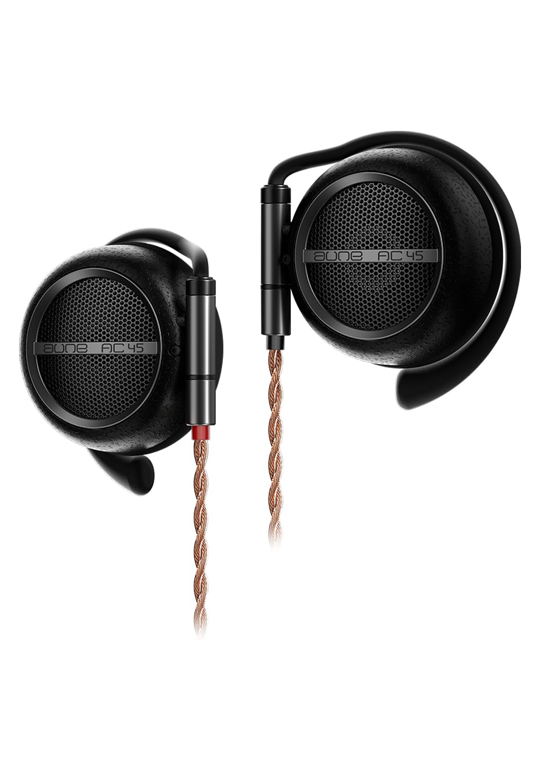 Aune AC45 Open-Back Clip-on Headphones, with 40mm W-Shaped Bio-Fiber Composite Diaphragm, Dynamic Driver, Hi-Res Audiophile Headphones for HiFi System, Home Audio, Portable Audio, DAP