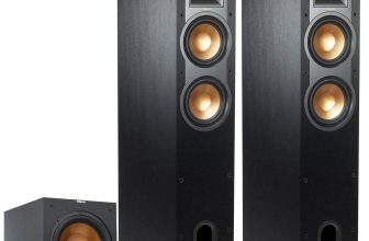 Klipsch Reference R-26FA Dolby Atmos Floorstanding Speaker (Pair) + R-12SW 12″ Subwoofer – Premium Home Theater Tower & Deep Bass Sub Bundle