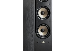 Polk Signature Elite ES60 Tower Speaker – Hi-Res Certified, Dolby Atmos Speakers & DTS:X Compatible, 1″ Tweeter & (3) 6.5″ Woofers, Power Port Technology for Effortless Bass, Stunning Black