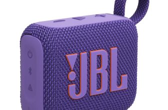 JBL Go 4 – Ultra-Portable, Waterproof and Dustproof Bluetooth Speaker, Big JBL Pro Sound with Punchy bass, 7-Hour Built-in Battery, Made in Part with Recycled Materials (Purple)