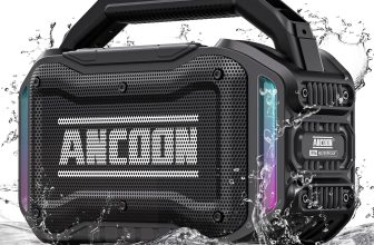 Speakers Bluetooth Wireless: 80W(Peak) Loud Speaker with Bass, 20H Playtime, IPX6 Waterproof, Large Jobsite Speakers for Work, Outdoor, Workshop, Garage, Portable Speaker with TWS (Black)