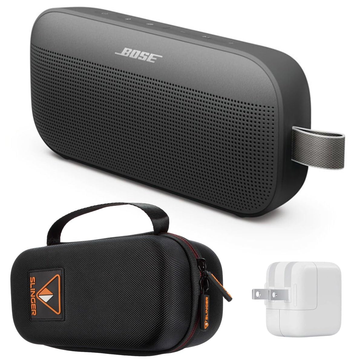 Bose SoundLink Flex 2nd Gen: Black Speaker + Travel Case Bundle