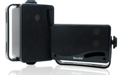 Herdio 200W Waterproof Outdoor Bluetooth Speakers (Black Pair)