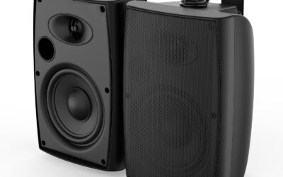 Herdio 400W 6.5″ Waterproof Outdoor Speakers (Pair, Black)