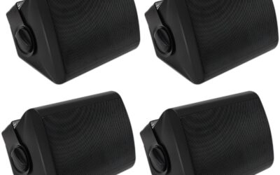 Herdio 5.25″ 600W Waterproof Outdoor Speakers (2 Pairs)