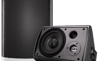 Herdio 6.5″ Waterproof Outdoor Bluetooth Speakers 400W Bass (Black)