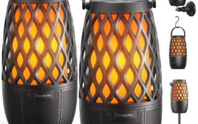 IPX5 Waterproof Outdoor Bluetooth Speaker: LED Lights, Sync 100