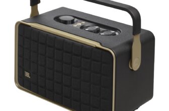 JBL Authentics 300 Portable Bluetooth Speaker (Black/Gold)