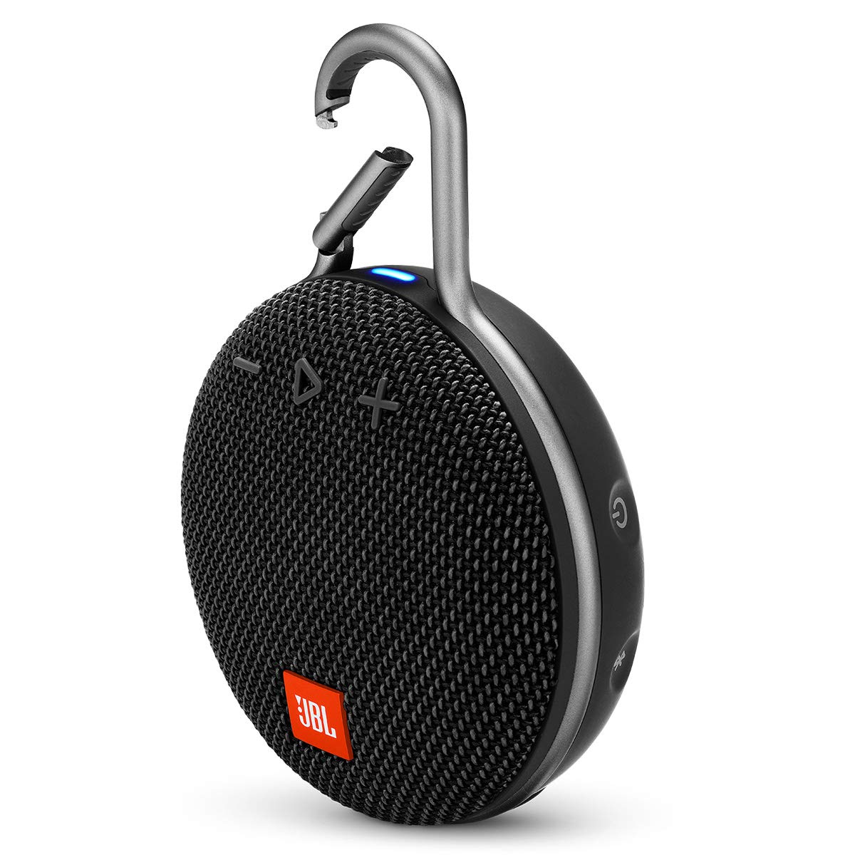 JBL Clip 3 Black: Waterproof Portable Speaker, 10H Play