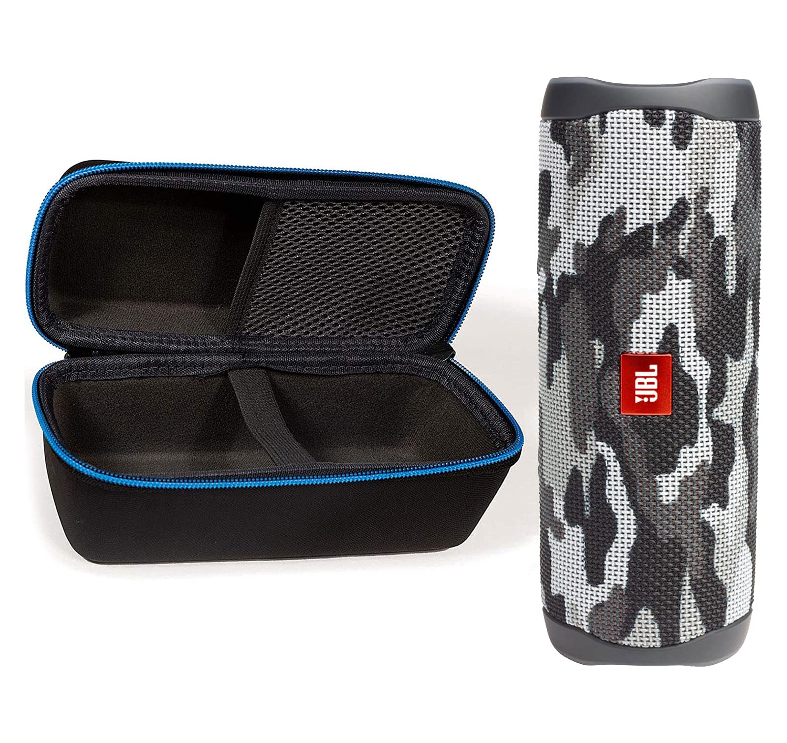 JBL Flip 5 Black Camo + divvi! Hardshell Case Bundle
