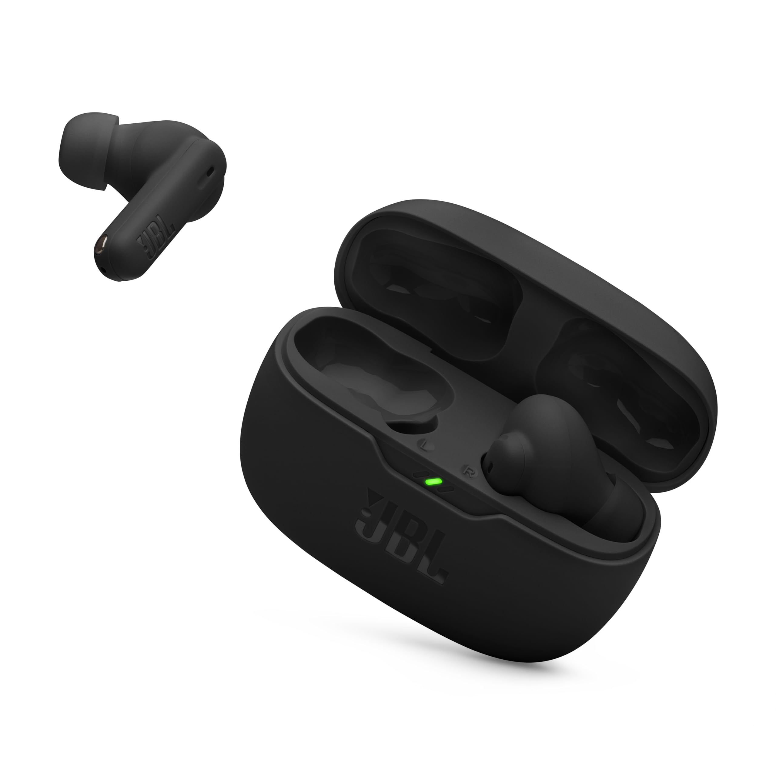 JBL Vibe Beam 2 – True Wireless Noise Cancelling Earbuds with JBL Pure Bass Sound & Smart Ambient technology, 4mics for crisp, clear calls, up to 40Hrs of Playback, IP54 Dust & Water resistant (Black)