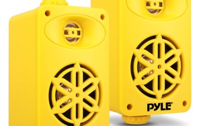 Pyle 200W Waterproof Outdoor Speakers Pair (Yellow)