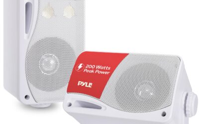 Pyle PLMR24 200W 3-Way Indoor/Outdoor Wall Speakers (White)