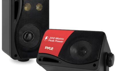 Pyle PLMR24B 200W 3-Way Indoor/Outdoor Wall Speakers (Black)