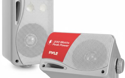 Pyle PLMR24S 3.5″ 200W Waterproof Marine Speakers (Silver)
