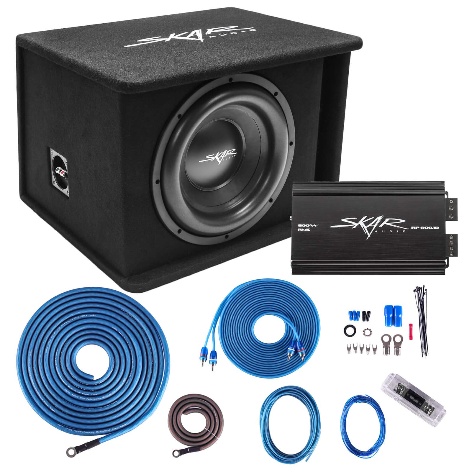 Skar Audio Single 12″ Complete 1,200 Watt SDR Series Subwoofer Bass Package – Includes Loaded Enclosure with Amplifier