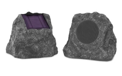 Solar Bluetooth Rock Speakers: Waterproof Outdoor Pair