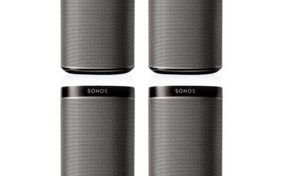 Sonos Play:1 4-Speaker Multi-Room Bundle – Black (Renewed)