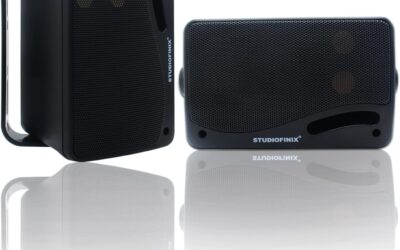 STUDIOFINIX 200W 3.5″ Waterproof Outdoor Speakers (Black)