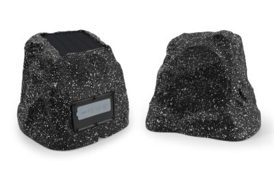 STUDIOFINIX 8″ Solar Waterproof Rock Speakers (Bluetooth Pair)