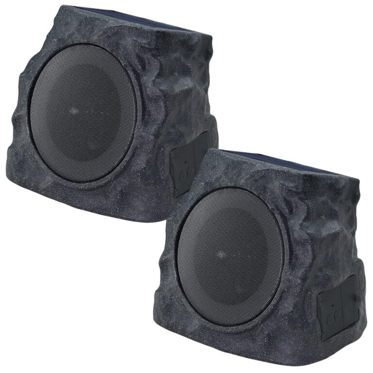 uuffoo 2-Pack Solar Rock Speakers - RGB Lights IP44