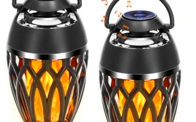Vanten 2-Pack LED Flame Bluetooth 5.0 Speakers – IPX5 Waterproof