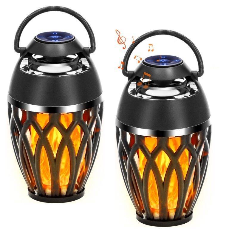 Vanten 2-Pack LED Flame Bluetooth 5.0 Speakers - IPX5 Waterproof
