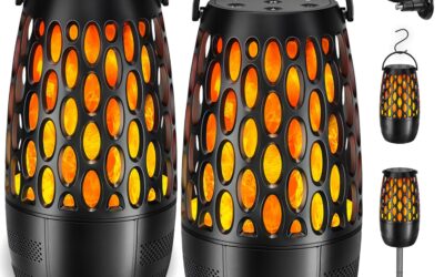 Waterproof Outdoor Bluetooth Speakers w/ LED Lights & 100-Sync (2 Pack)