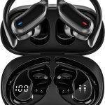 Wireless Earbuds, Bluetooth 5.4 Headphones, True Wireless Stereo Sound Earphones with Noise Cancelling Mic, Fast Charging, IPX7 Waterproof, Comfort Fit Ear Buds for Sports/Workouts/Travel (Deep Black)
