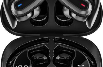 Wireless Earbuds, Bluetooth 5.4 Headphones, True Wireless Stereo Sound Earphones with Noise Cancelling Mic, Fast Charging, IPX7 Waterproof, Comfort Fit Ear Buds for Sports/Workouts/Travel (Deep Black)