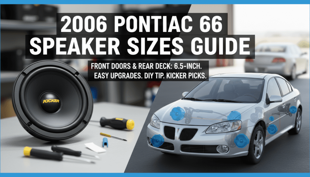 2006 Pontiac G6 Speaker Sizes Guide