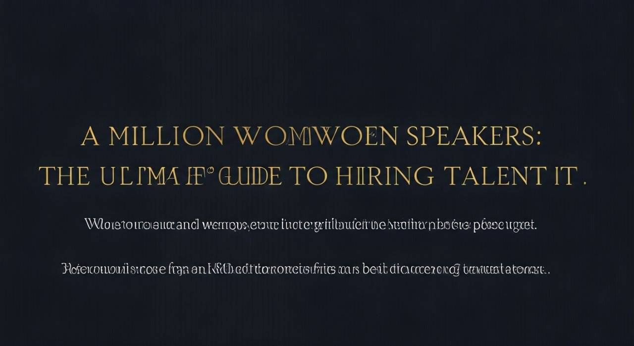 A Million Women Speakers: The Ultimate Guide to Hiring Talent