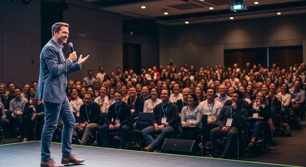 Are Comedians Public Speakers? Why Humor Wins in Keynotes