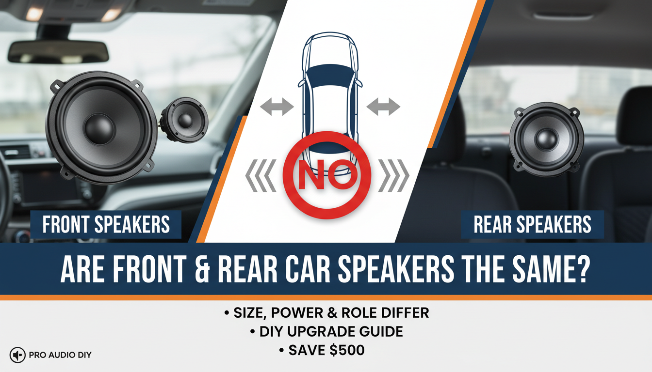 Are Front & Rear Car Speakers the Same?