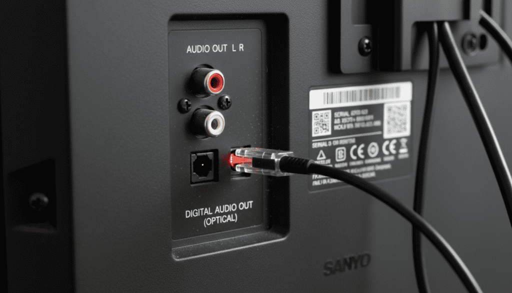 Can a Sanyo DP46812 TV Hook Up to External Speakers?