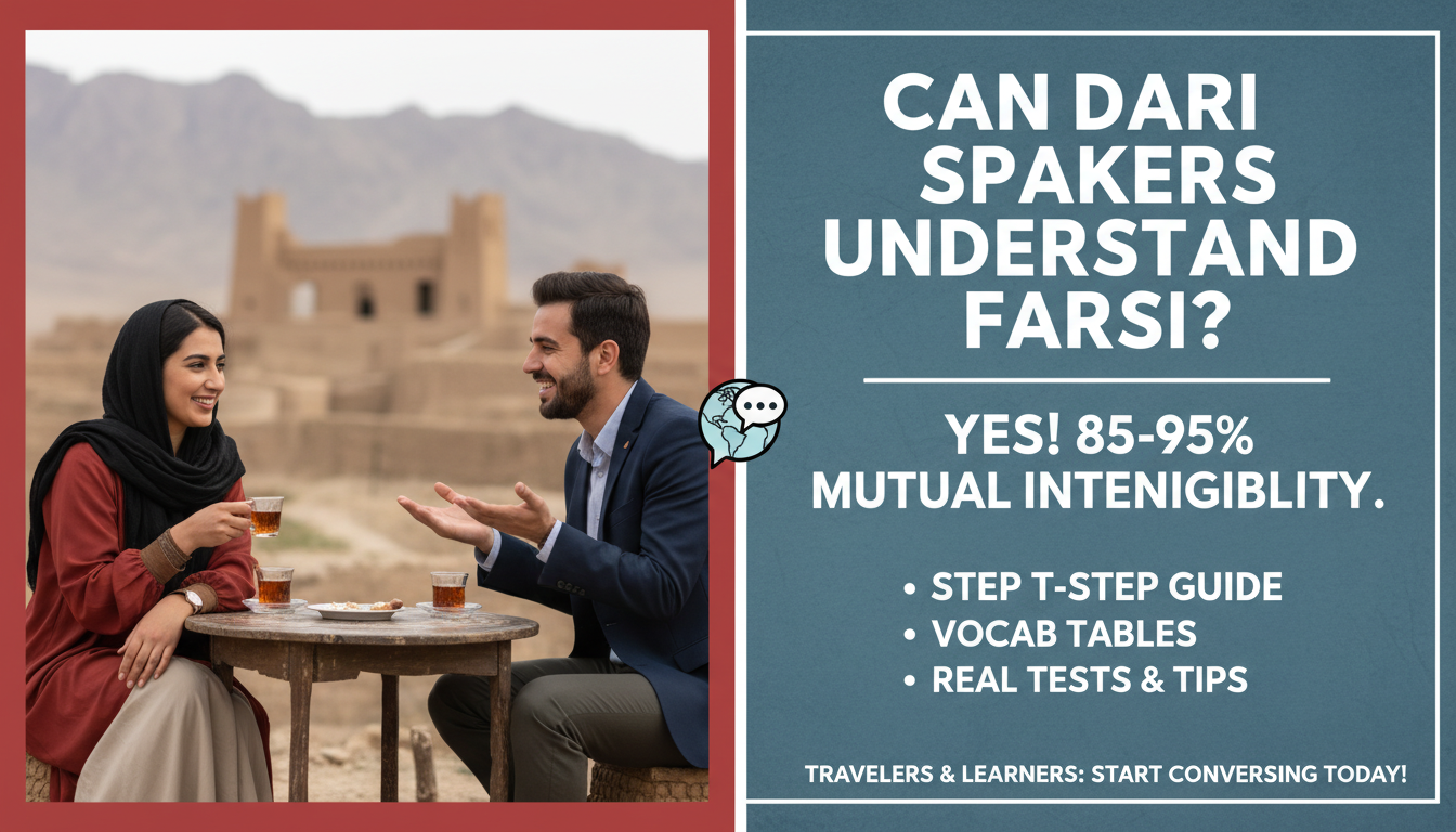 Can Dari Speakers Understand Farsi?