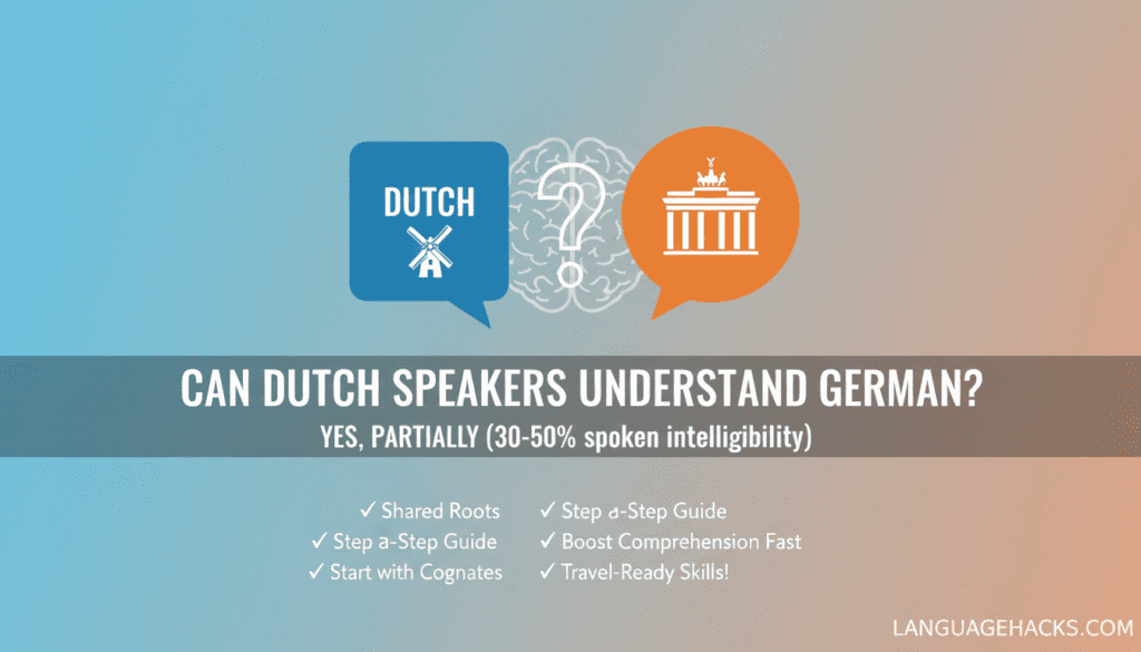 Can Dutch Speakers Understand German?