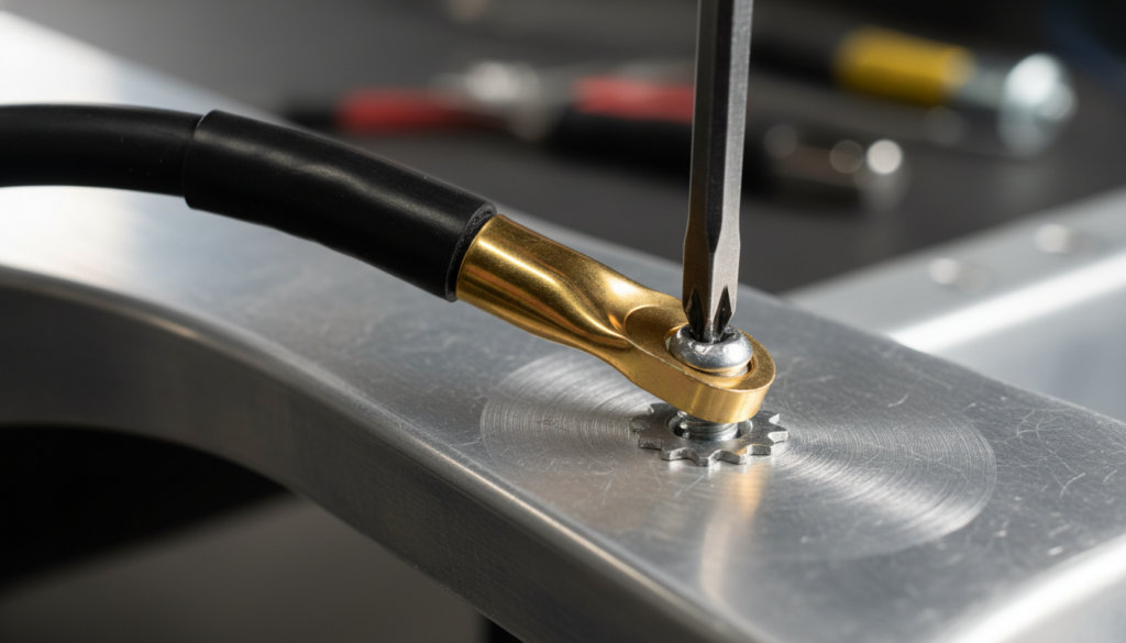 Can Grounding a Car Radio Stop External Speaker Noise?