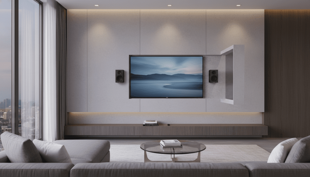 Can I Mount Shelf Speakers Behind Flat Screen? (Acoustics Guide)
