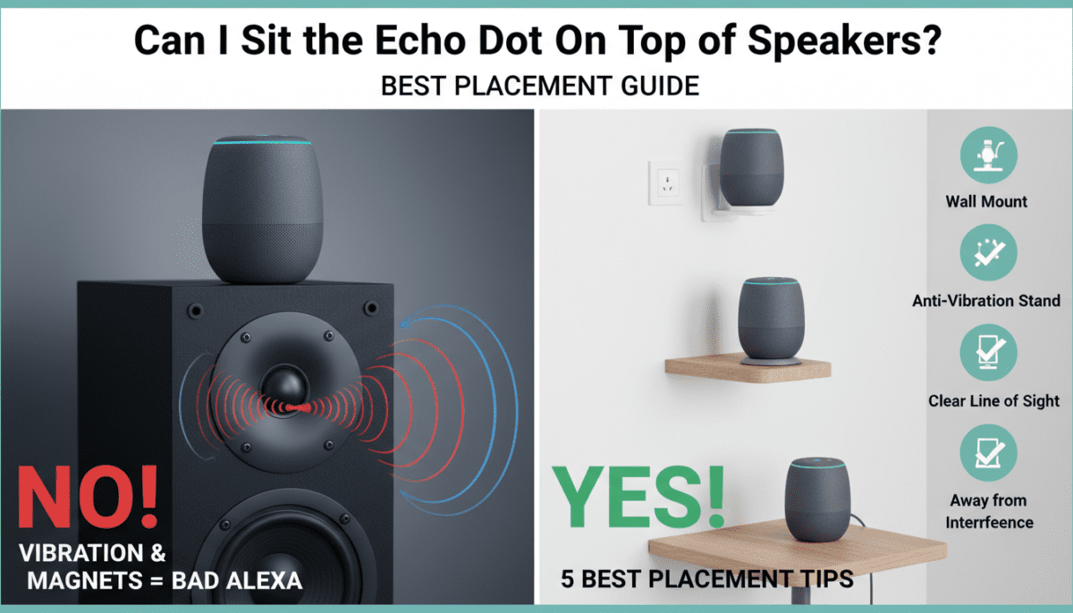 Can I Sit the Echo Dot on Top of Speakers? Best Placement Guide